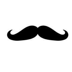Moustache silhouette cartoon vector