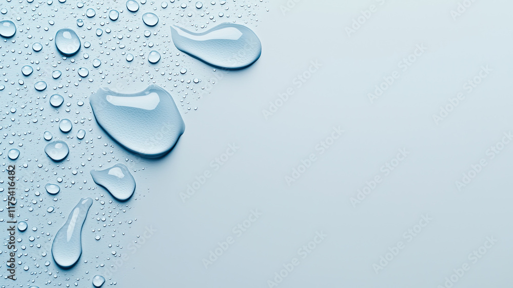Aufkleber water droplets on smooth surface create calming effect