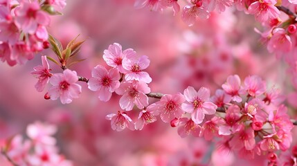 Obraz premium japanese flower seamless pattern wallpaper