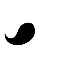 Half Moustache silhouette cartoon vector