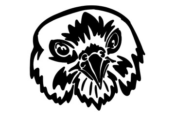 Falcon Head Tattoo Design