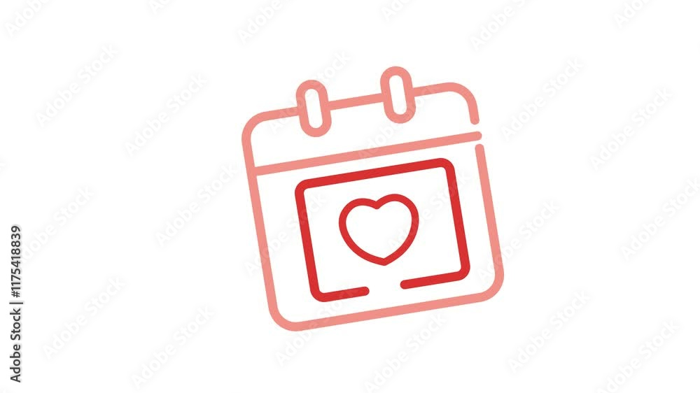 Poster valentine animated icon. animated icon related to valentine day. suitable for user interface, provid