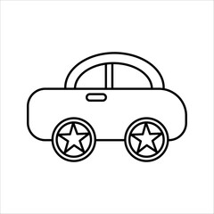 PrintCar Icon editable vector, isolated white background