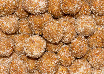 Homemade kozinaks made from seeds and nuts.Kozinaki with honey.Nuts and seeds with honey.Kozinaki background.