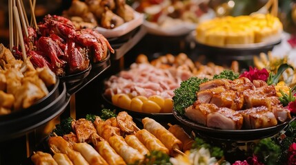 Obraz premium Luxurious Chinese New Year Banquet Spread
