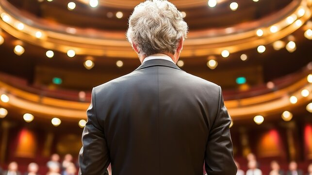 Conductor's Backstage View: A Symphony of Lights and anticipation