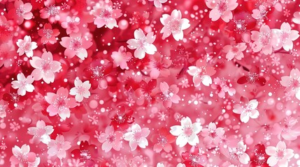 Fototapeta premium japanese flower seamless pattern wallpaper