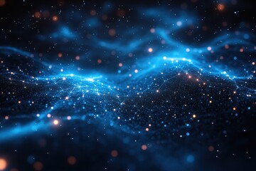 Fototapeta premium Colorful cosmic background featuring bright stars and swirling nebulae in deep space environment