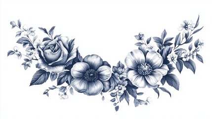 Elegant Floral Wreath with Roses and Wildflowers in Soft Tones Romantic Floral Wreaths for Wedding Invitations Vintage Botanical Wall Art for Home Interiors Pastel Flower Wreath Designs 