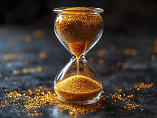 Hourglass of Time Reflecting the Urgency and Finality of Business Bankruptcy