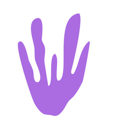 Abstract organic shape  underwater plant  matisse element  cute sea doodle