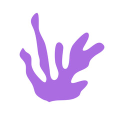 Abstract organic shape  underwater plant  matisse element  cute sea doodle