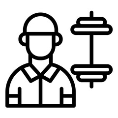 Weight Lifting Person Icon