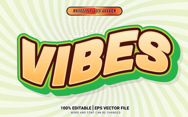 Vibes 3d retro text effect 