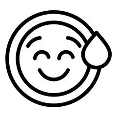 Grinning Face with Sweat Icon