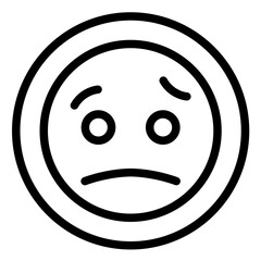 Fototapeta premium Face with Raised Eyebrow Icon