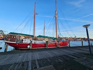 yacht in the harbor