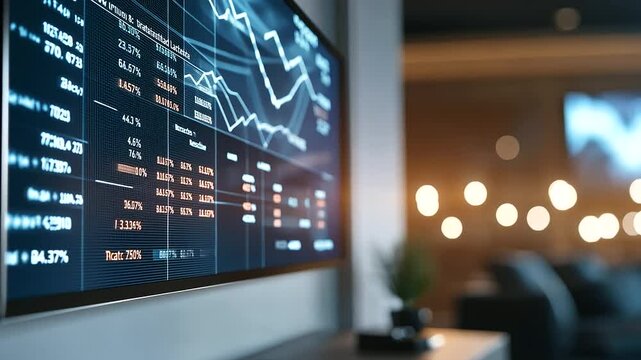 Futuristic Digital Interface with Game Stats and Simulated Odds - Powered by Adobe