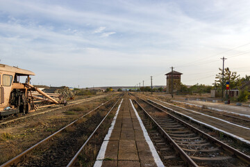 Fototapeta premium railway in the countryside