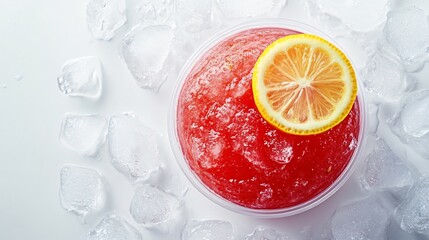 Refreshing Red Slushy with Lemon: A Summer Treat
