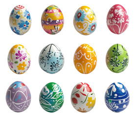 Colorful Decorated Eggs for Spring Festivals and Celebrations