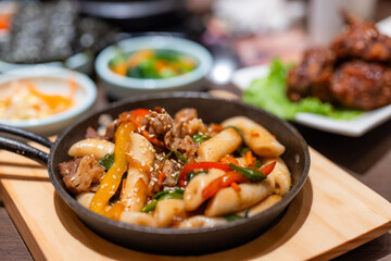 Spicy Korean rice cake stir fry