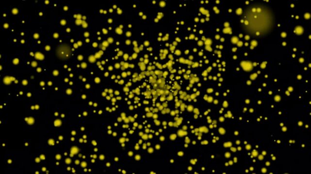 Golden flakes-glittering gold particles are scattered on the black surface. isolated on transparent background, vector illustration.