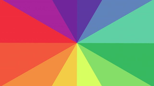 Rotating colour wheels. Circular colour palette. Concept: Loop, art, colours.