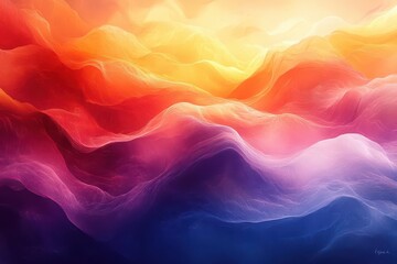 Fototapeta premium expansive abstract panorama featuring swirling textures in vibrant colors perfect for a modern wallpaper soft gradients blend seamlessly creating a dreamy atmosphere