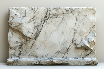 Rough Marble Slab with Integrated Shelf