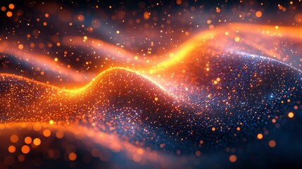 Quantum entanglement visualization at nanoscale, abstract representation
