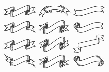 classic vintage ribbon vector