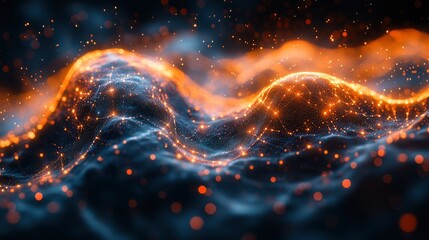 Obraz premium Smart dust network communicating with light signals