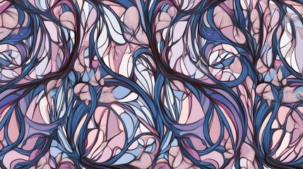 ornamental_Art_Nouveau_pattern_intricate_curves