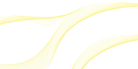 Abstract background with yellow smooth lines. Banner design template. Vector illustration.