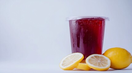 Refreshing Red Lemonade with Lemon Slices