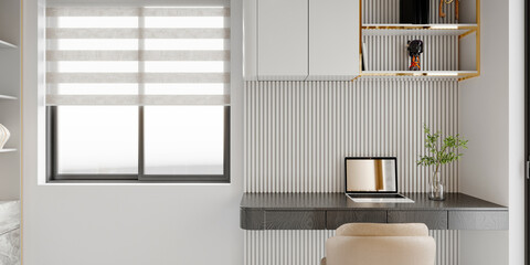 3d render study room