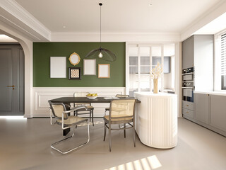 3d render living room