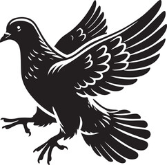 silhouette of a pigeon