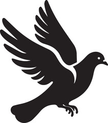 silhouette of a pigeon