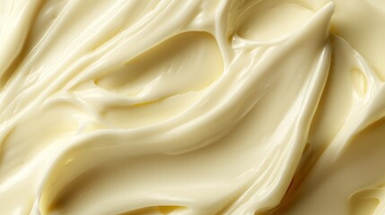 Obraz premium Close-up of Smooth White Chocolate Swirls on a Surface Highlighting Creamy Texture and Rich Color