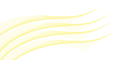 Abstract background with yellow smooth lines. Banner design template. Vector illustration.