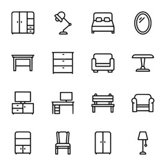 set of icons Furniture