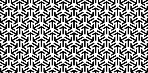 Seamless arrow pattern. black and white geometric background.