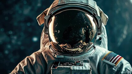 man astronaut in space close-up