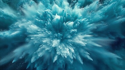 Explosive Water Splash in Turquoise Hues