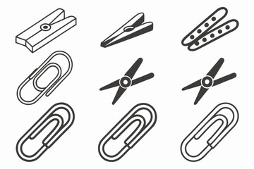 set of paper clips