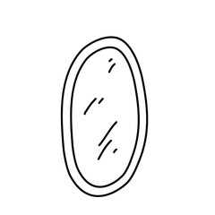 hand drawn vector vintage mirror