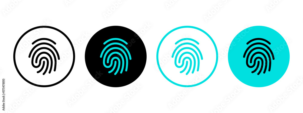 Poster fingerprint icon. finger print button. thumb print vector illustration. finger scanning symbol. biom