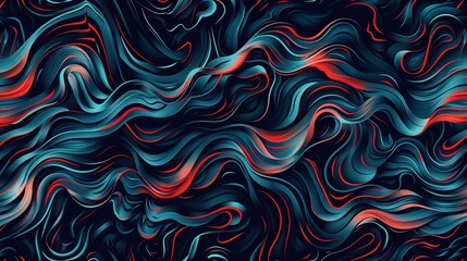 Obraz premium oceanic wave seamless pattern wallpaper
